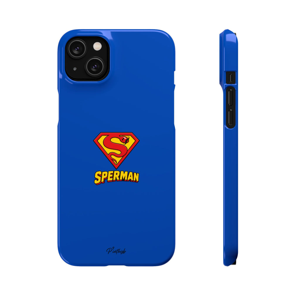 "SPERMAN" Parody Logo Snap Phone Case