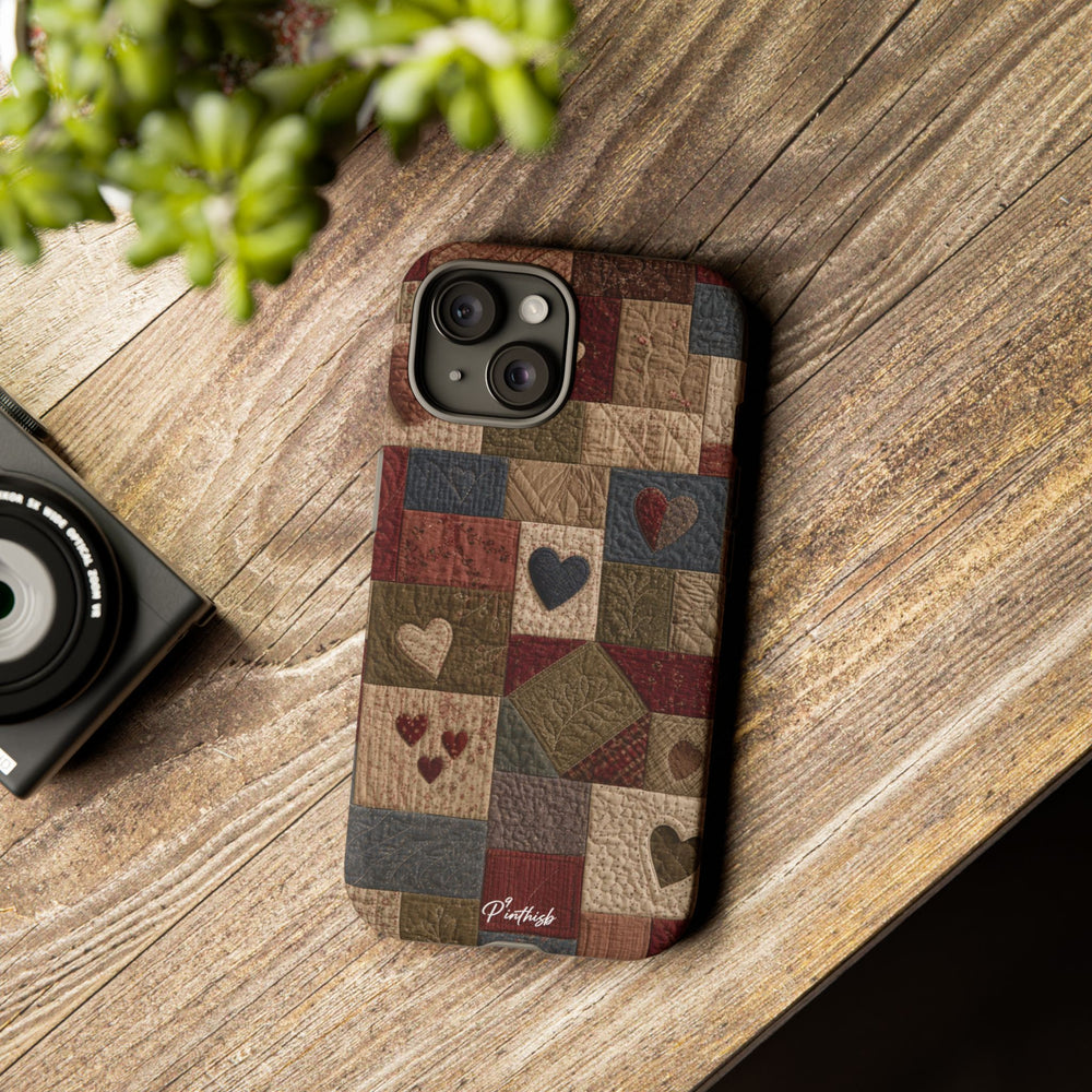 Patchwork Hearts Phone Case
