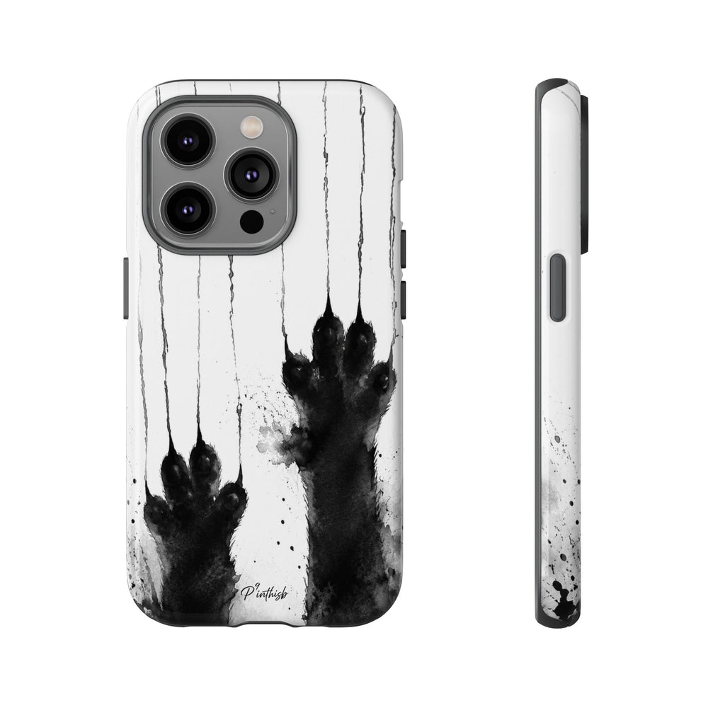 Black Ink Paw Print Tough Case