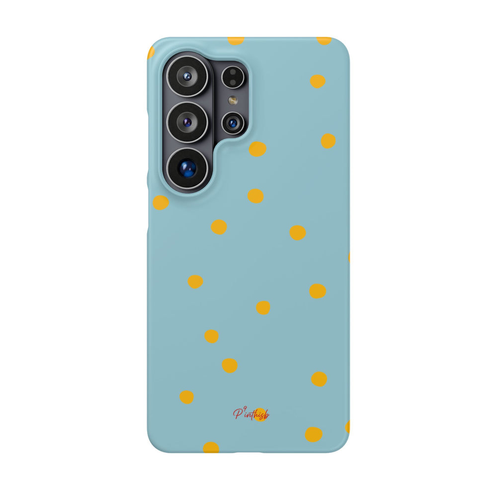 Blue & Yellow Polka Dot Snap Phone Case