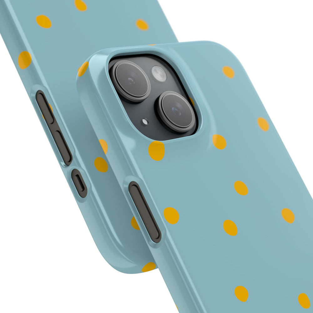 Blue & Yellow Polka Dot Snap Phone Case
