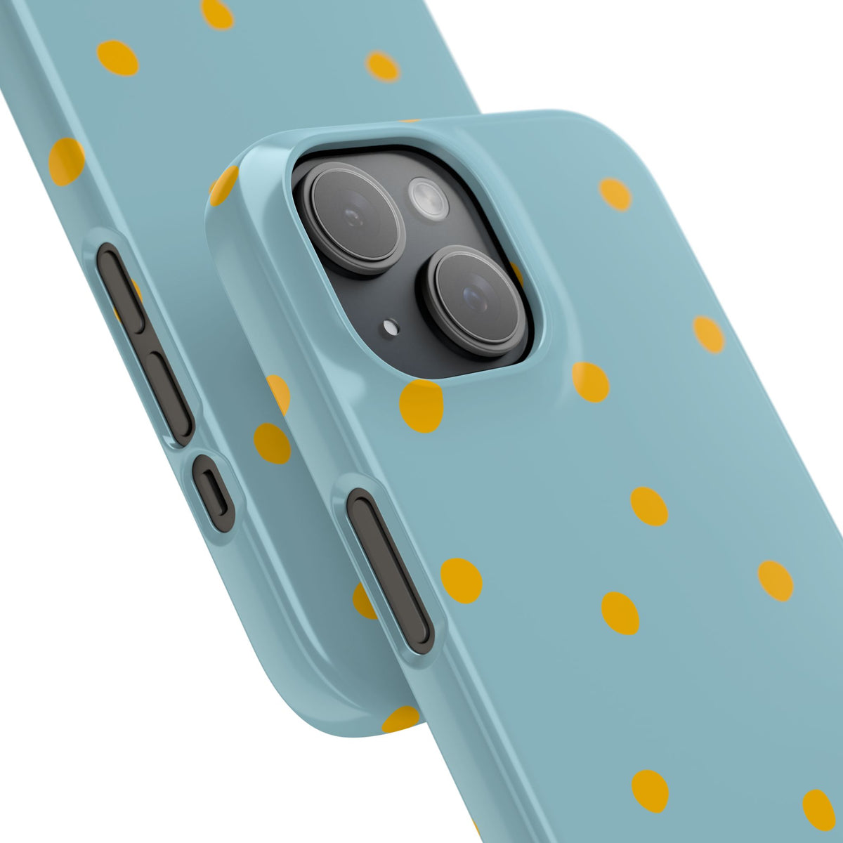Blue & Yellow Polka Dot Snap Phone Case