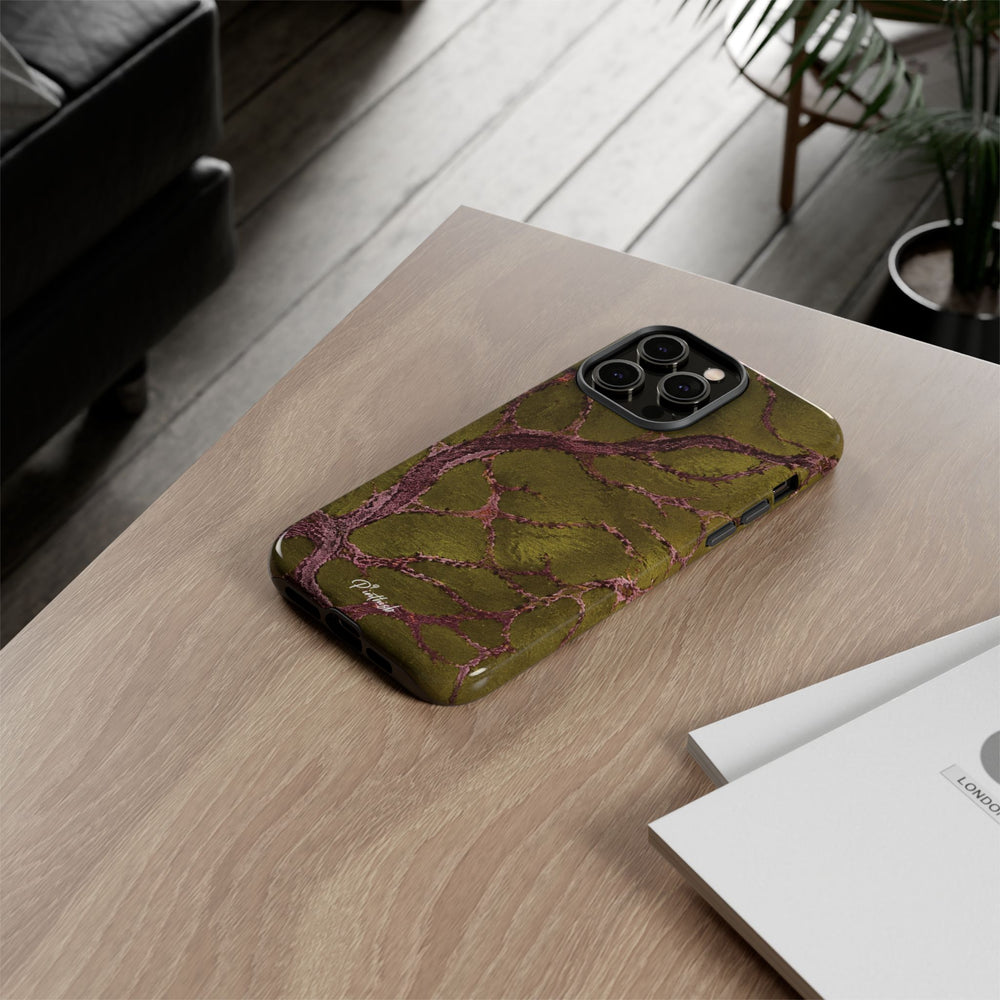 Olive & Rose Gold Tree Pattern Phone Case