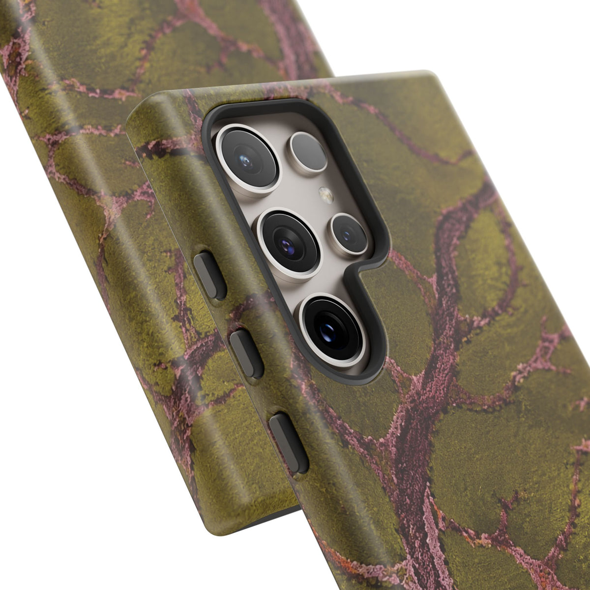 Olive & Rose Gold Tree Pattern Phone Case