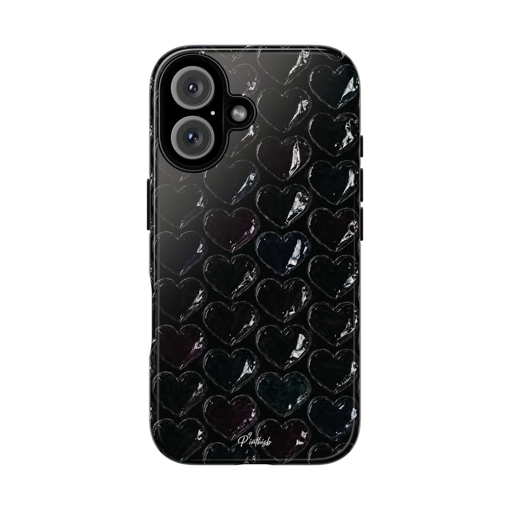 Black Pop Hearts Tough Case