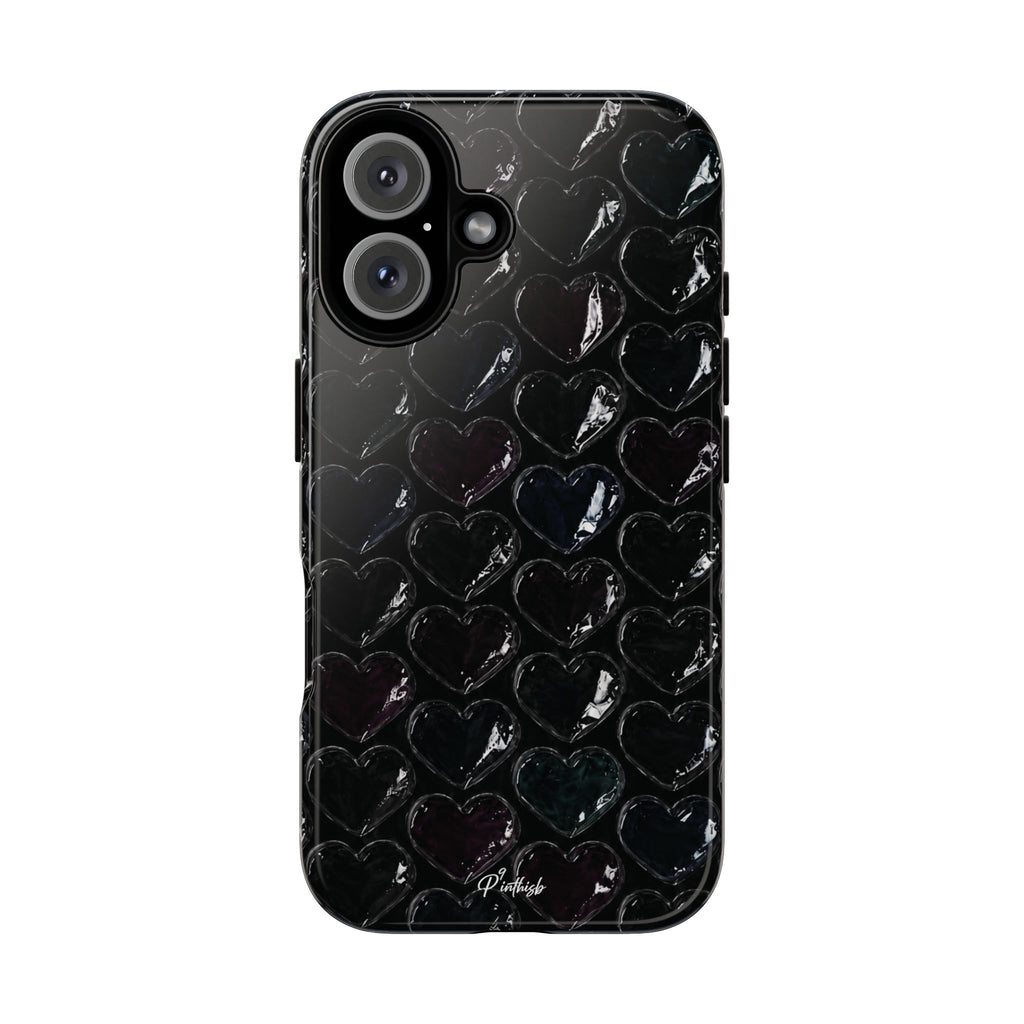 Black Pop Hearts Tough Case