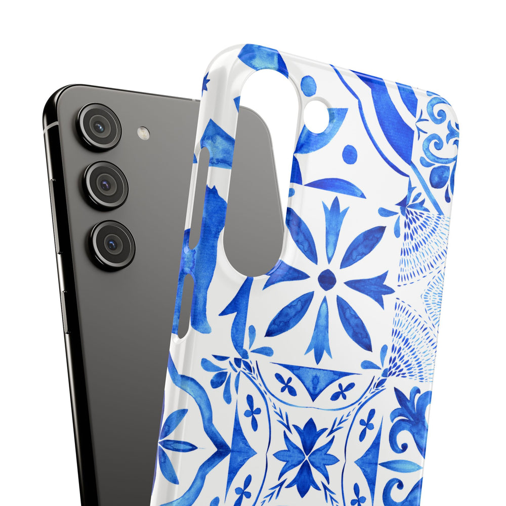 Blue Tile Pattern Snap Phone Case