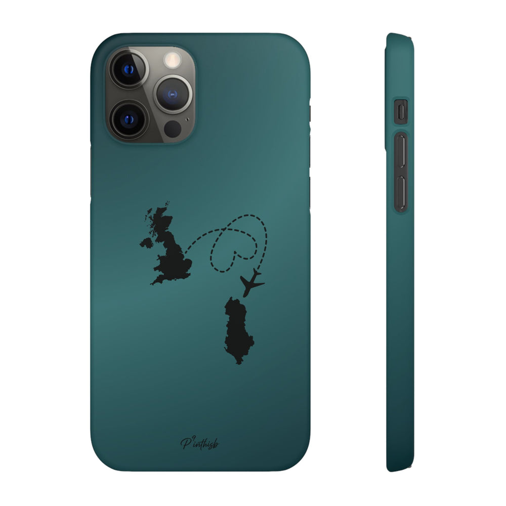Copy of UK to Albania Pink Snap Phone Case