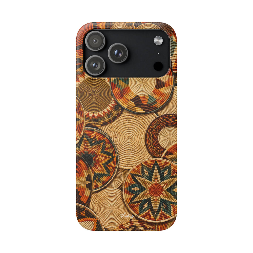Bohemian Woven Basket Pattern Snap Case