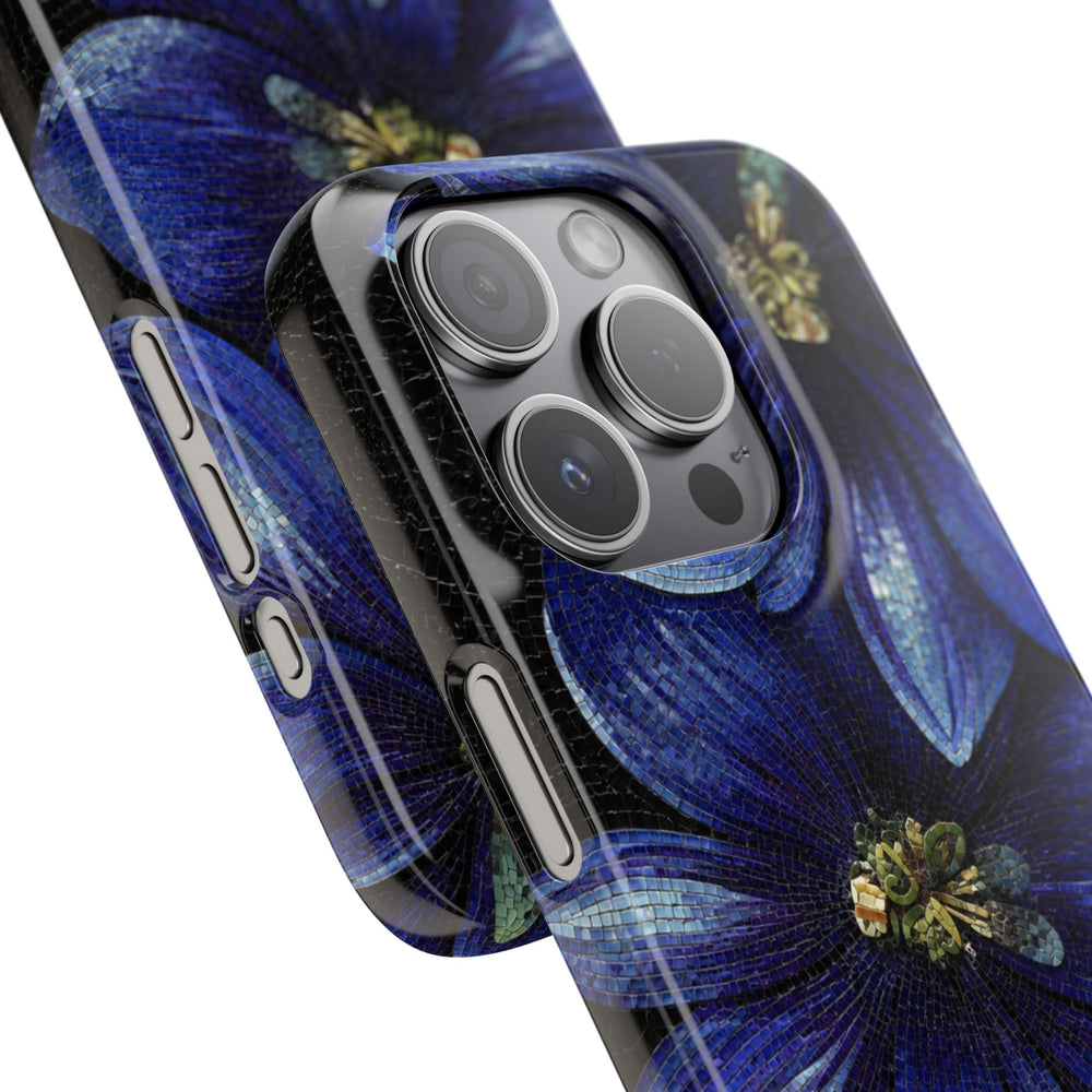 Blue Floral Snap Case