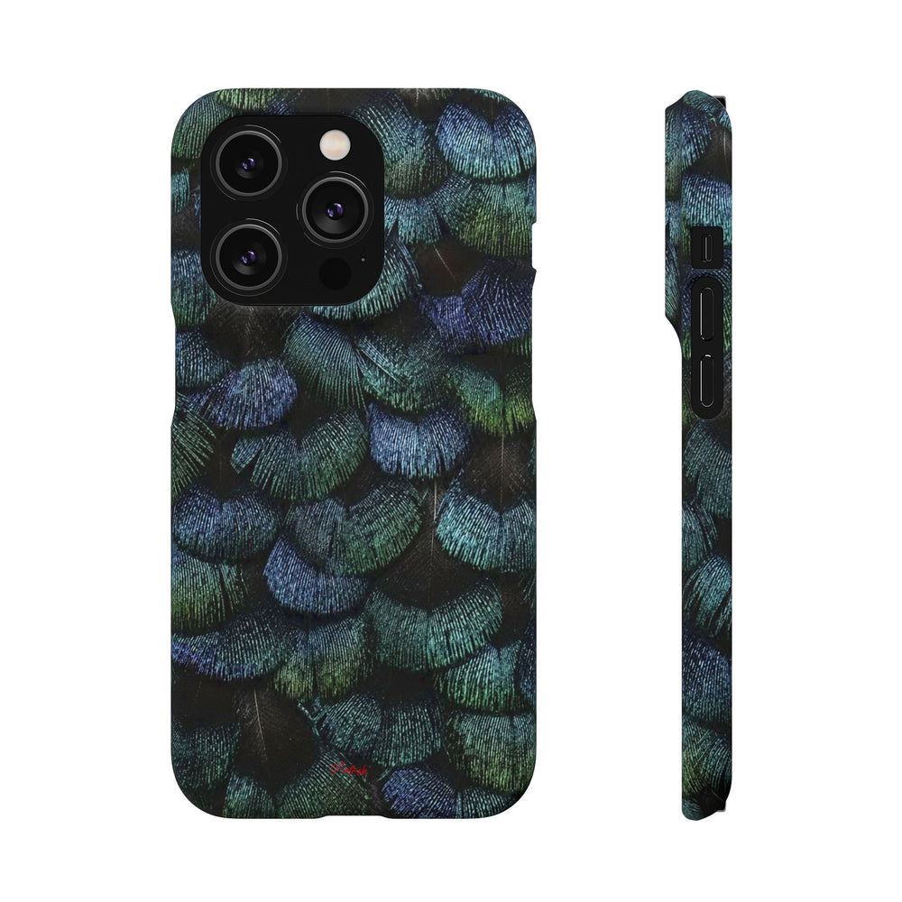 Iridescent Feather Snap Case