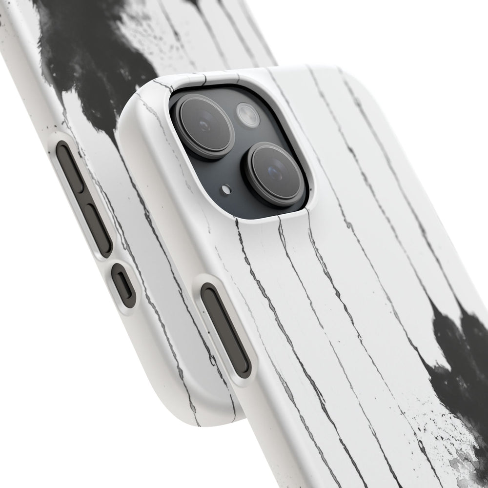Black Ink Paw Print Snap Case