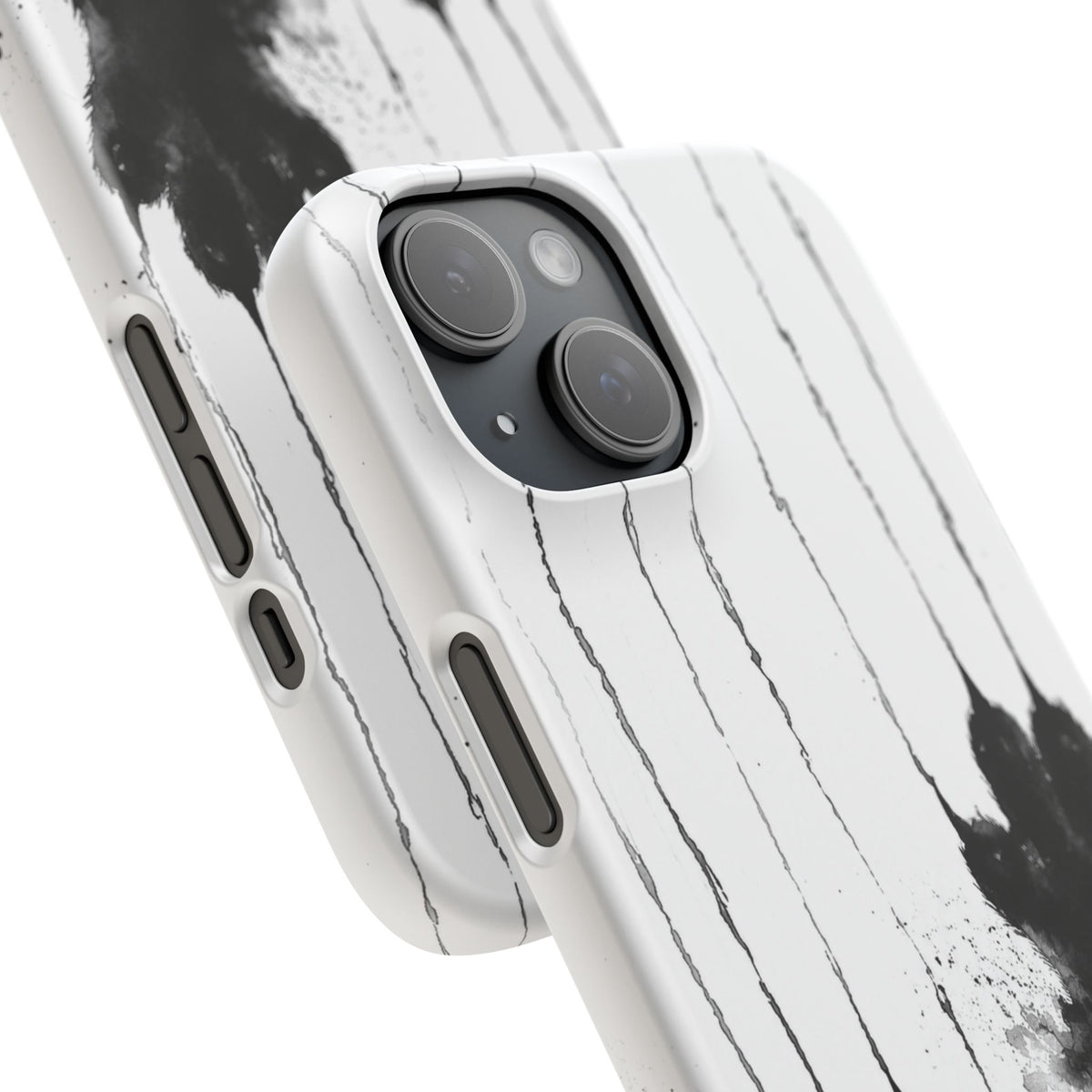 Black Ink Paw Print Snap Case