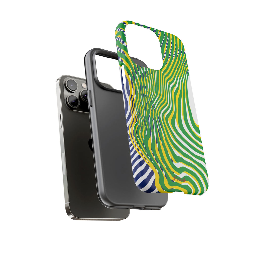 Abstract Green Wave Phone Case