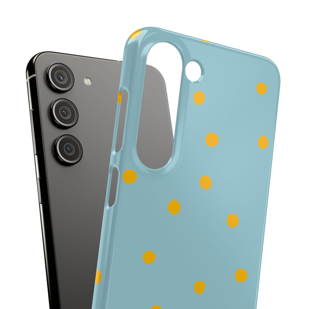 Blue & Yellow Polka Dot Snap Phone Case
