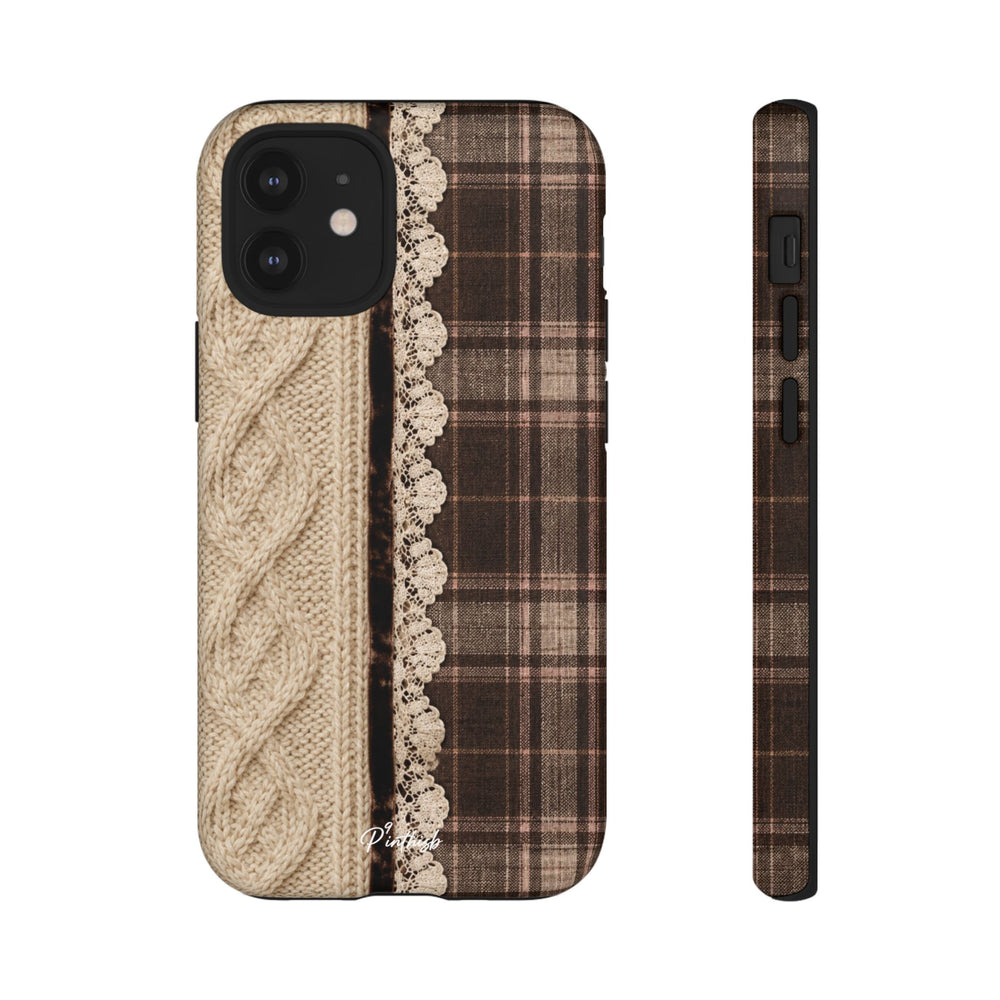 Cozy Plaid Knit Tough Phone Case