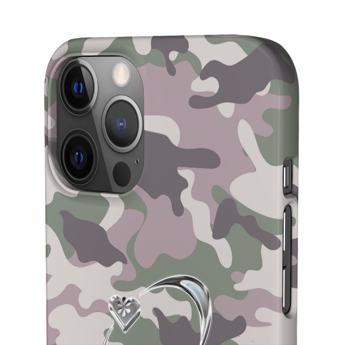Camouflage Heart Snap Phone Case