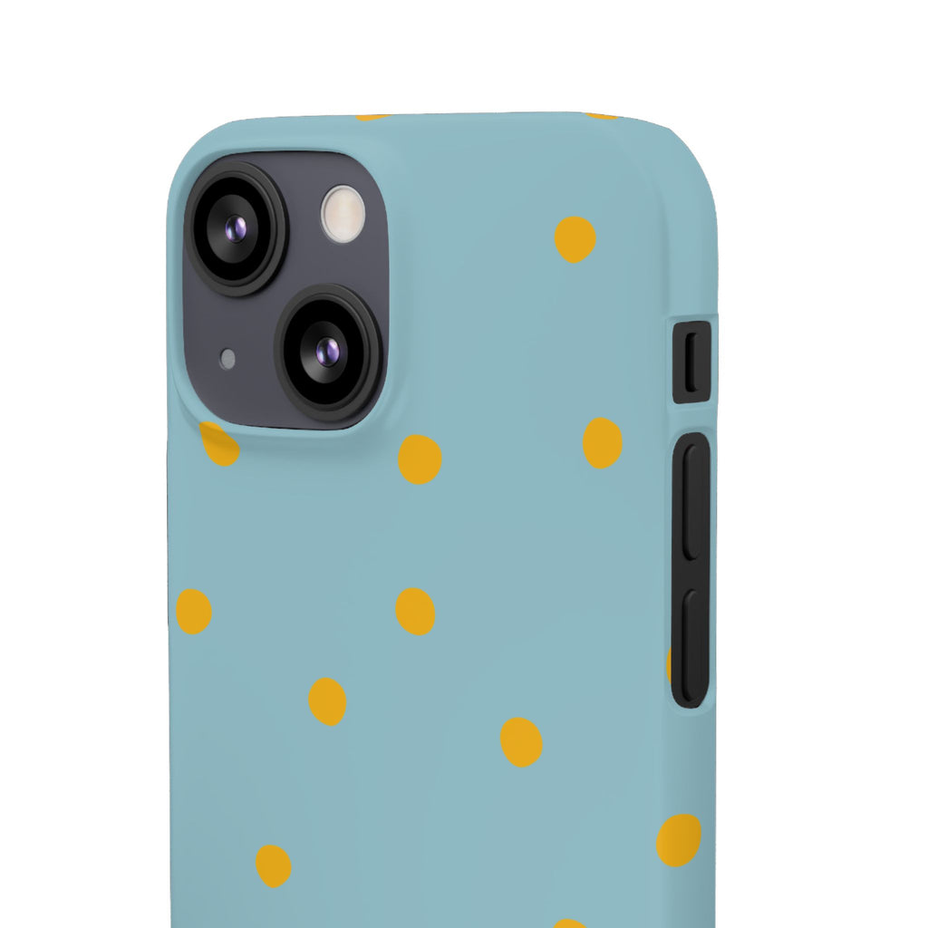 Blue & Yellow Polka Dot Snap Phone Case