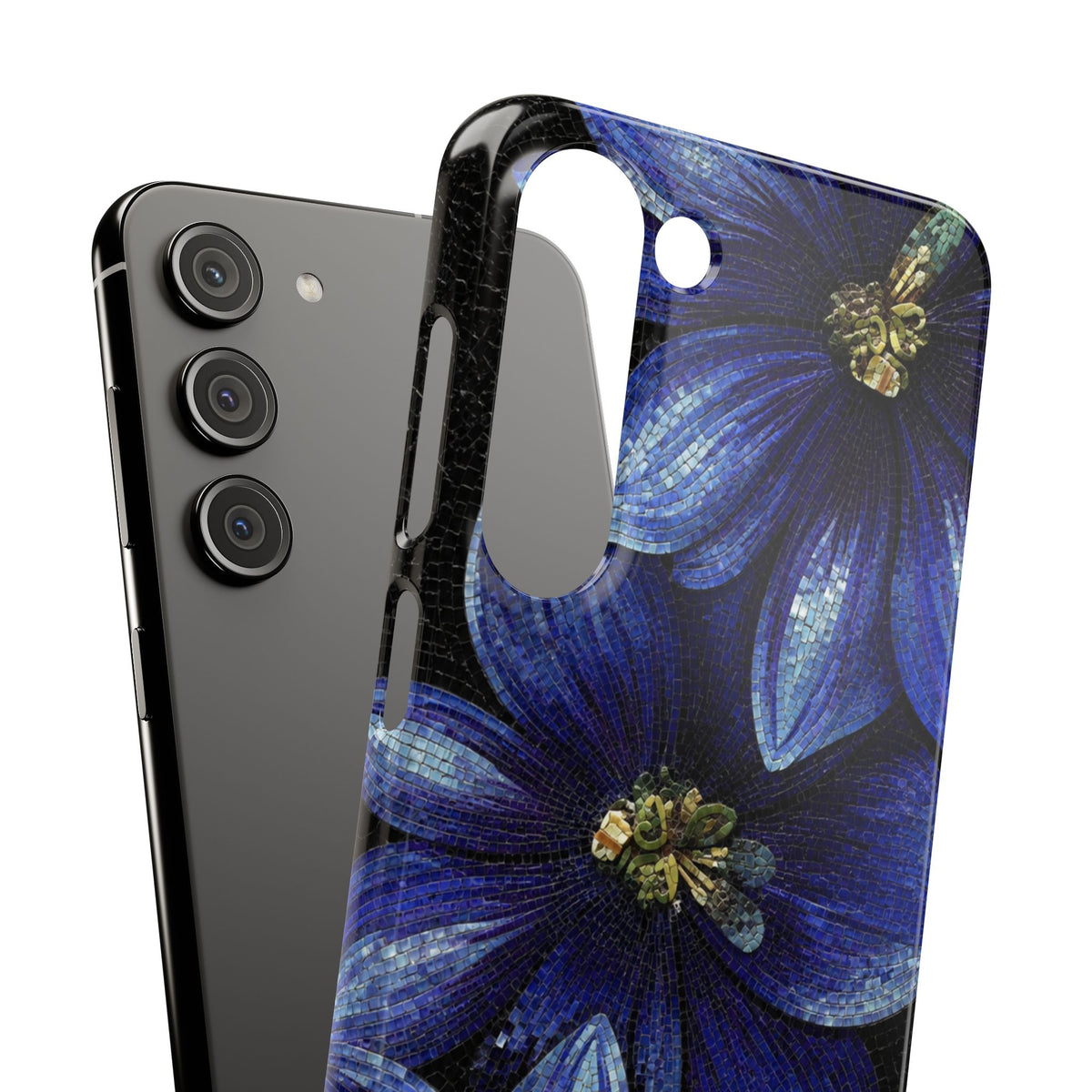 Blue Floral Snap Case