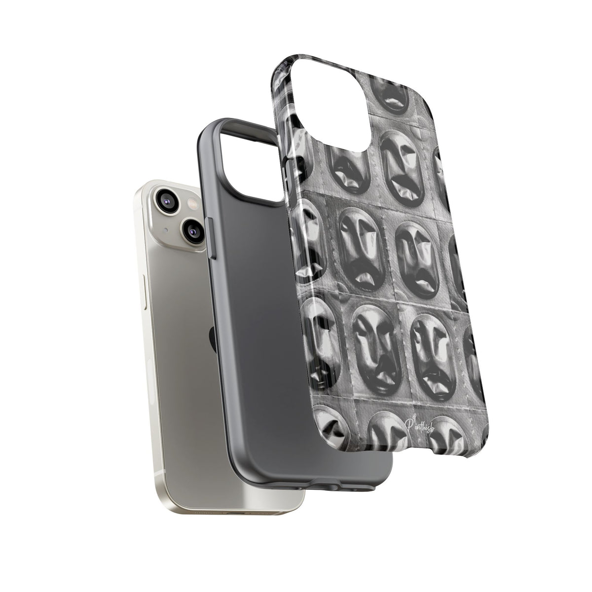 Metallic Mask Grid Tough Case