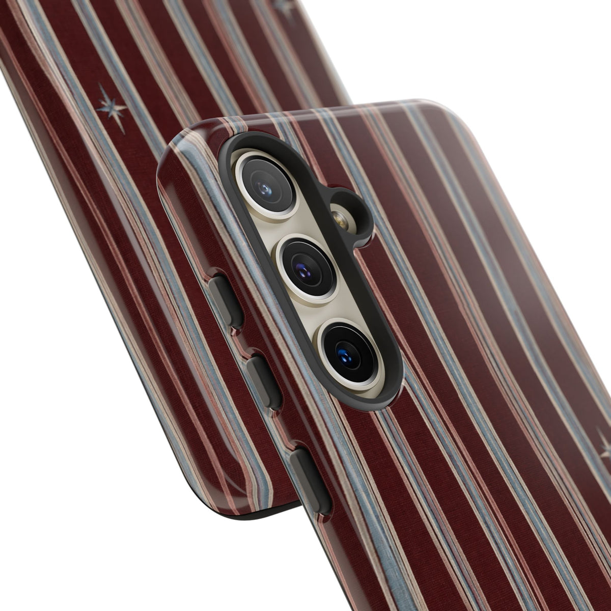 Retro Red & Cream with Star Accents Phone Case