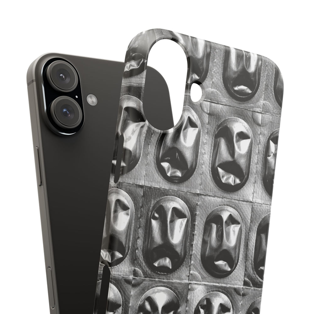 Metallic Mask Grid Snap Case