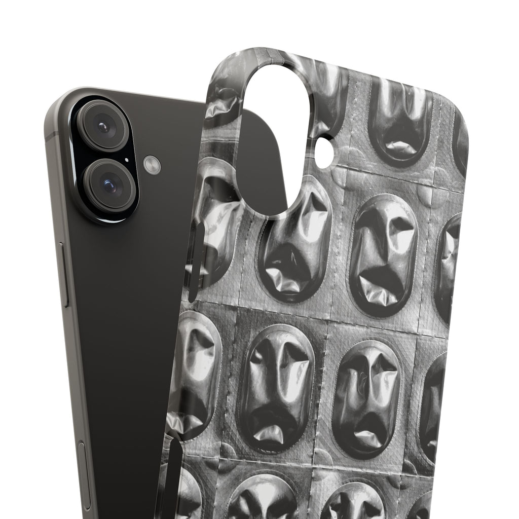 Metallic Mask Grid Snap Case