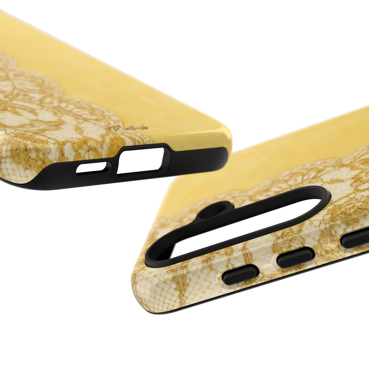 Yellow Vintage Lace Tough Case
