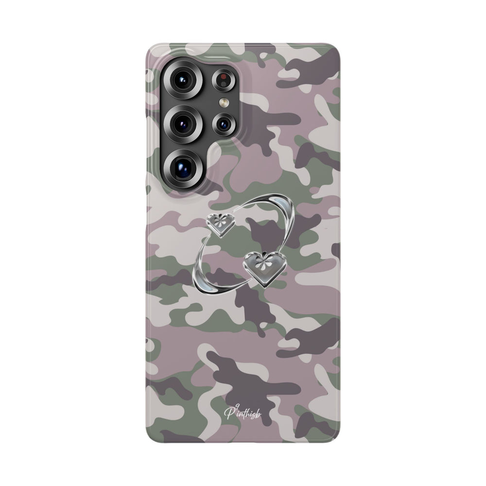 Camouflage Heart Snap Phone Case