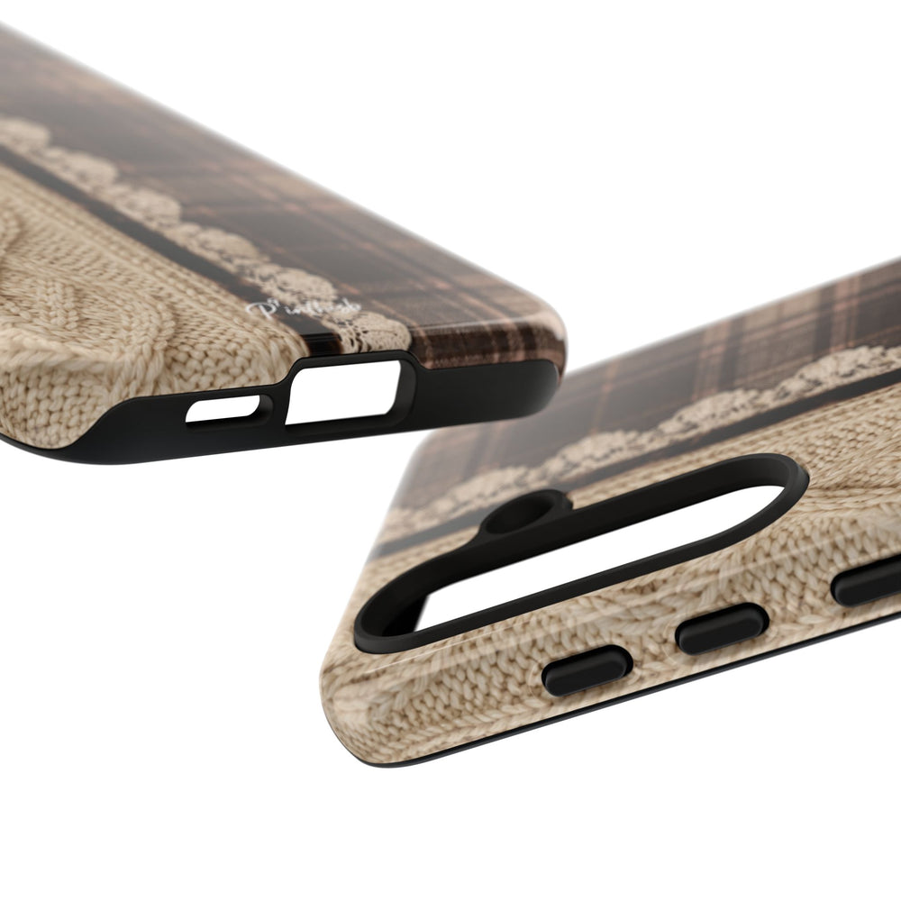 Cozy Plaid Knit Tough Phone Case