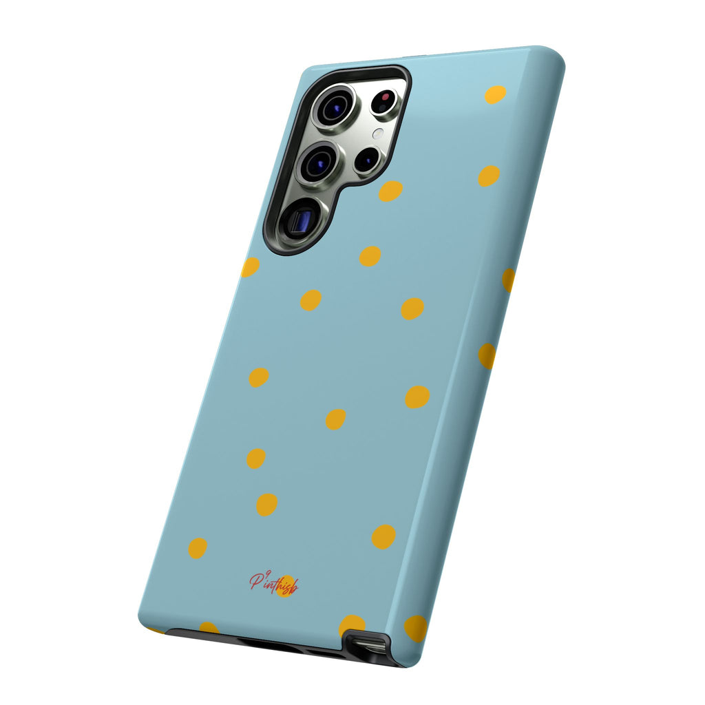 Blue & Yellow Polka Dot Tough Phone Case