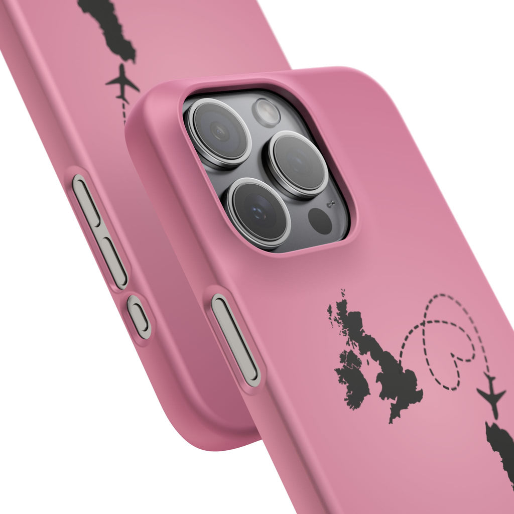 UK to Albania Pink Snap Phone Case