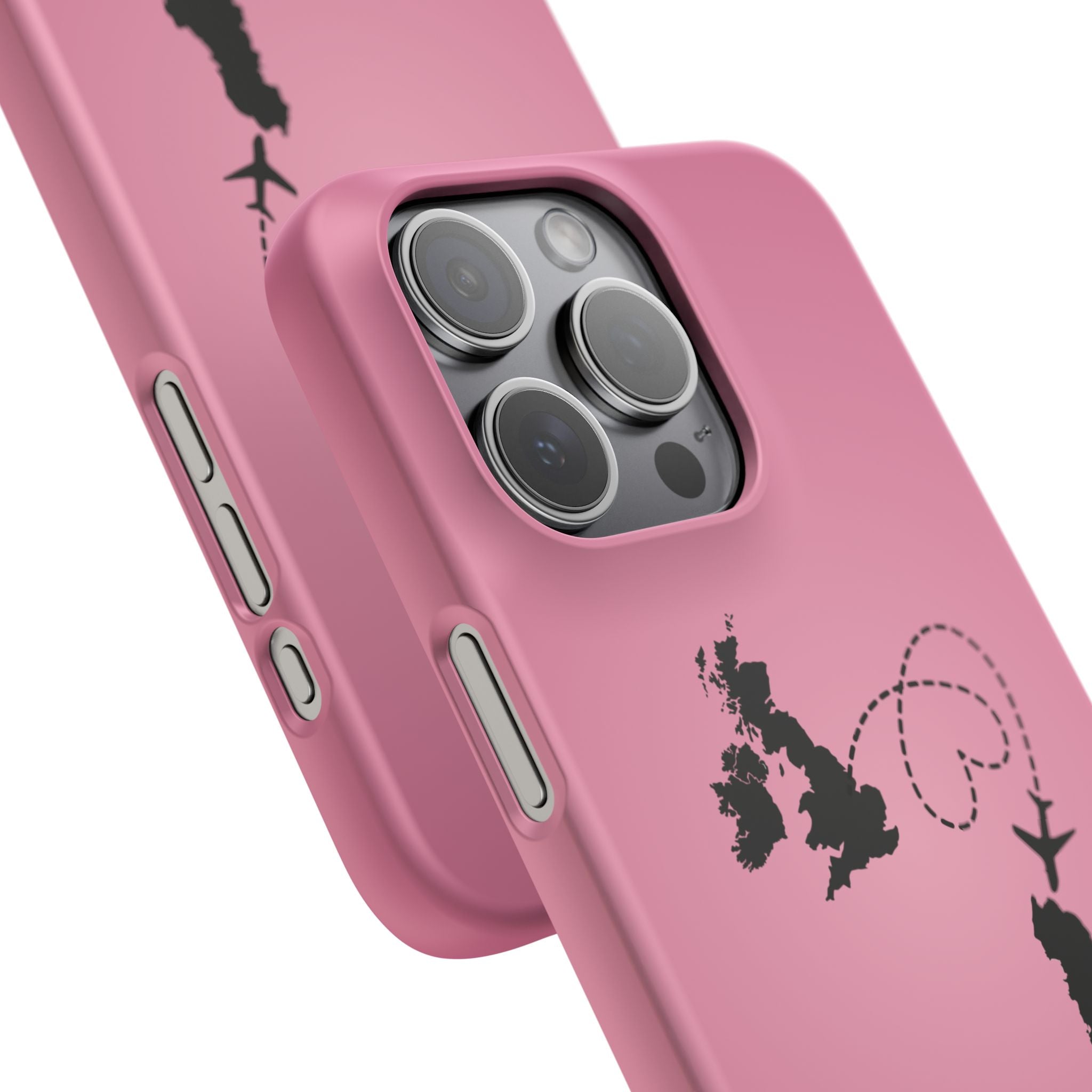 UK to Albania Pink Snap Phone Case