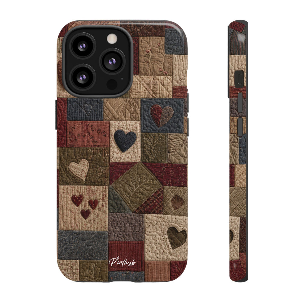 Patchwork Hearts Phone Case