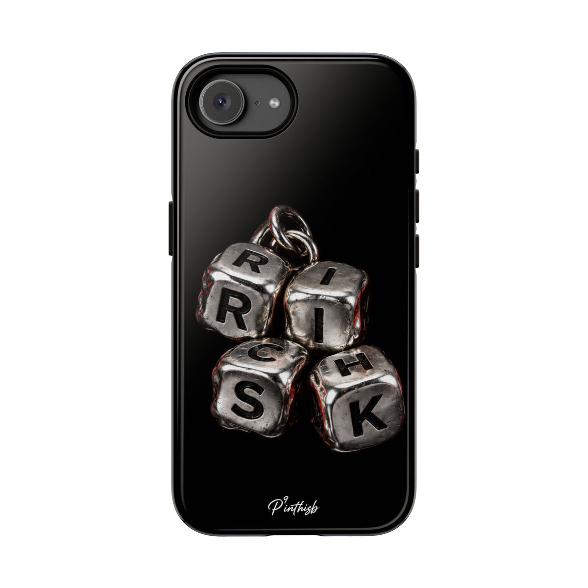 Metallic Dice 'RISK' Phone Case