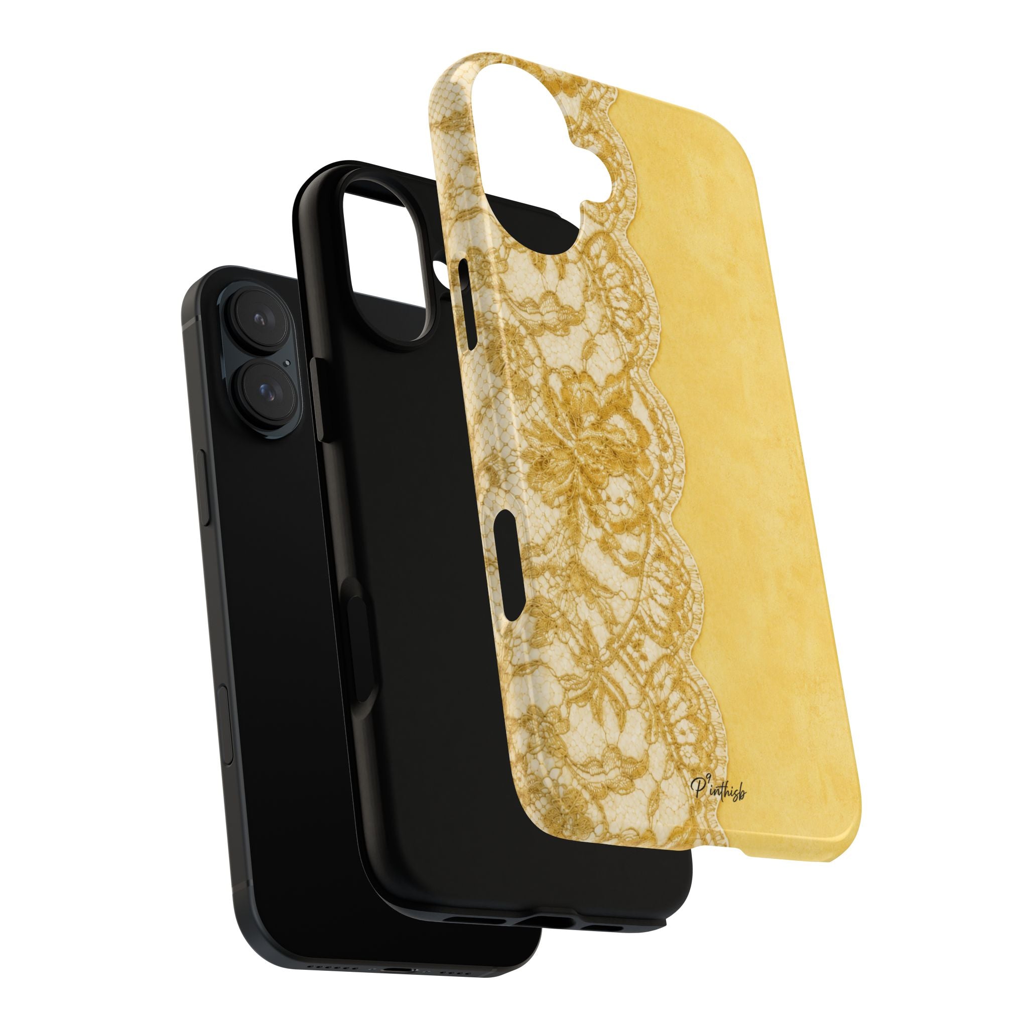 Yellow Vintage Lace Tough Case