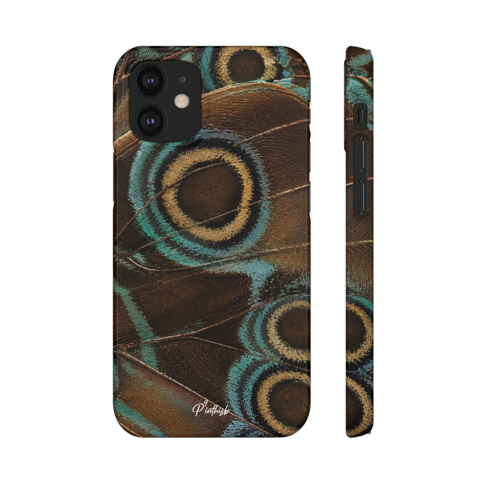 Peacock Feather Pattern Snap Case