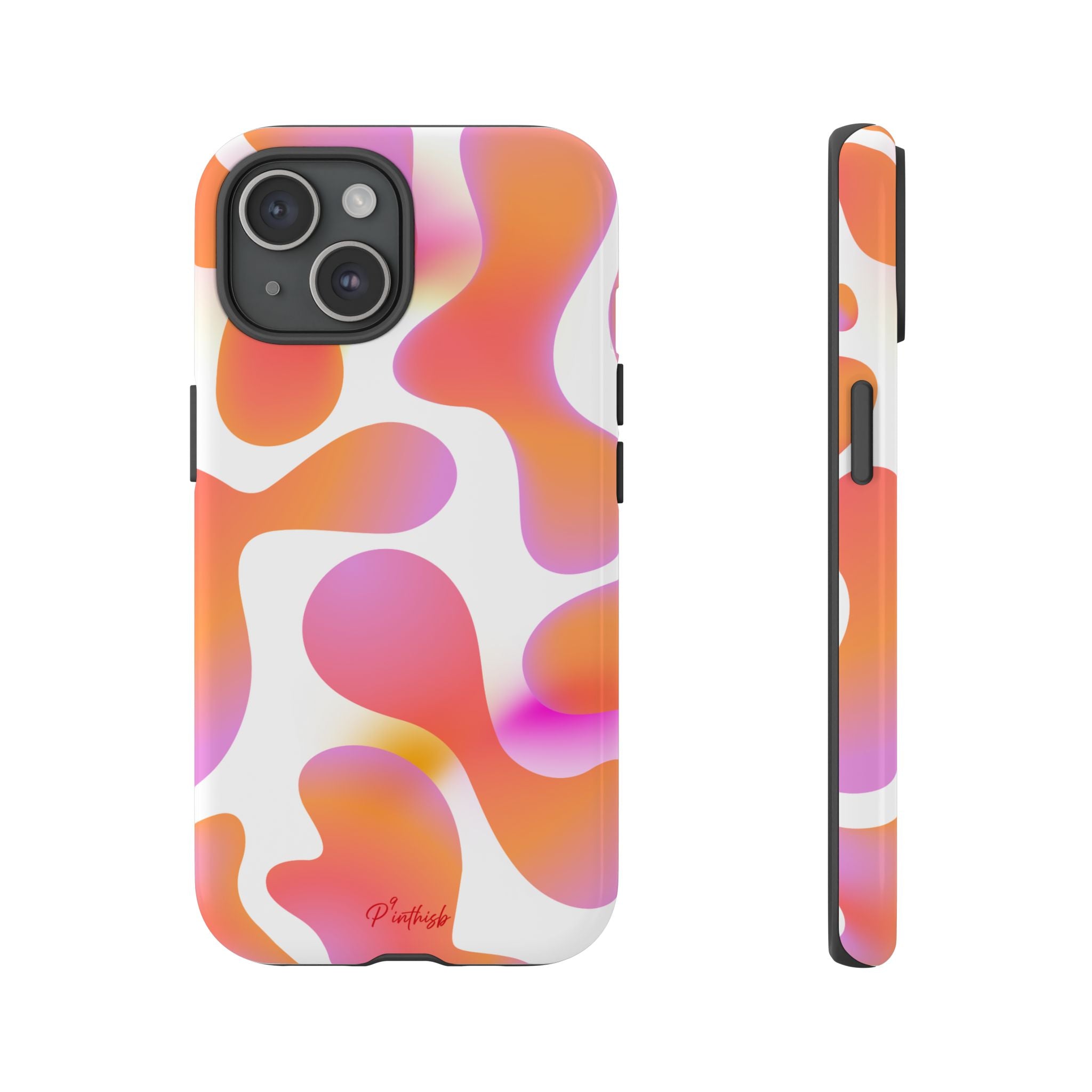 Abstract Orange Pink Camouflage Tough Phone Case