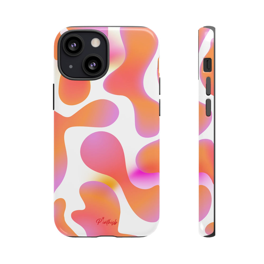 Abstract Orange Pink Camouflage Tough Phone Case