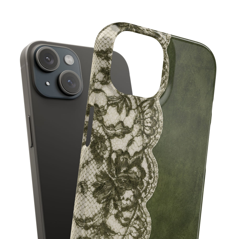 Olive Lace Snap Case