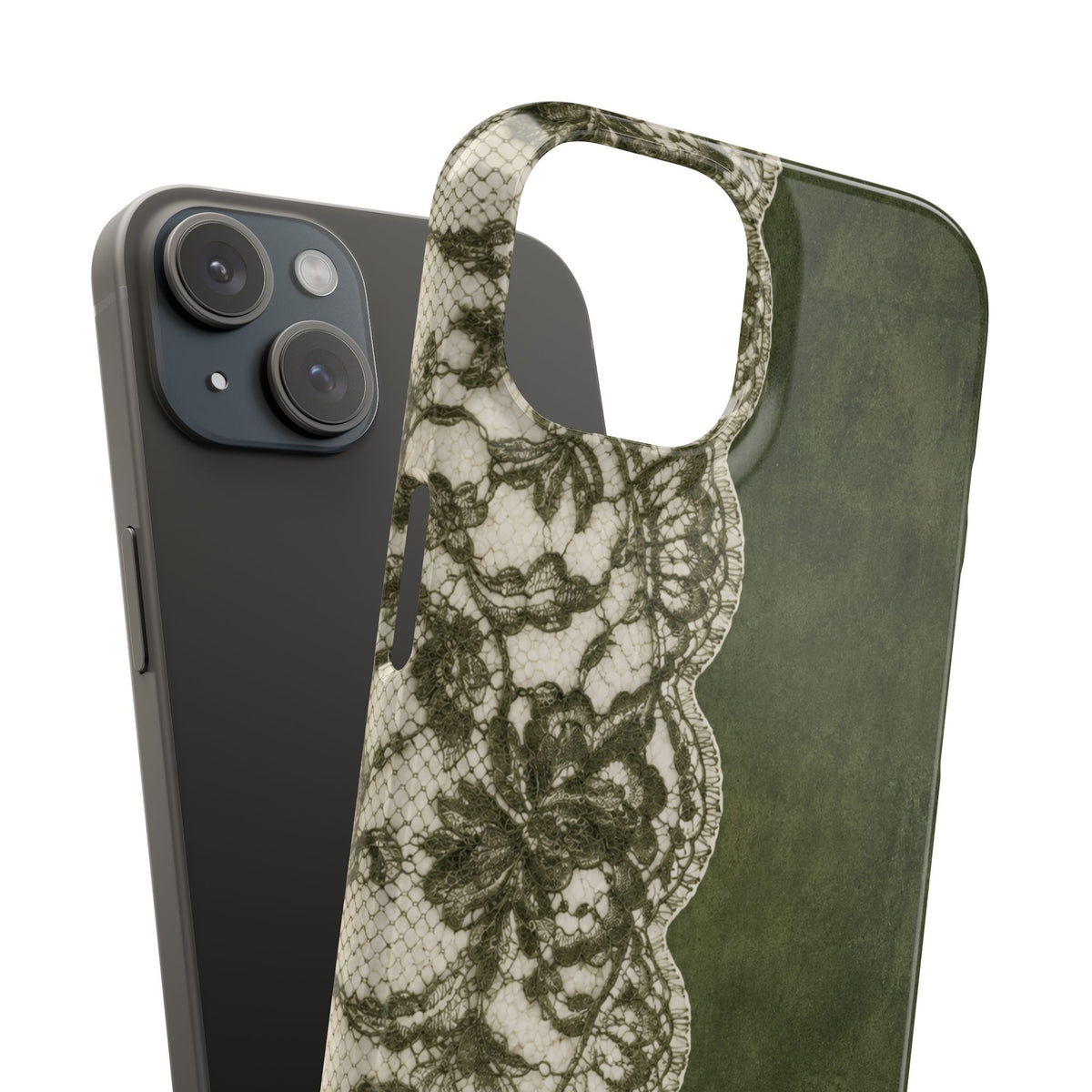 Olive Lace Snap Case