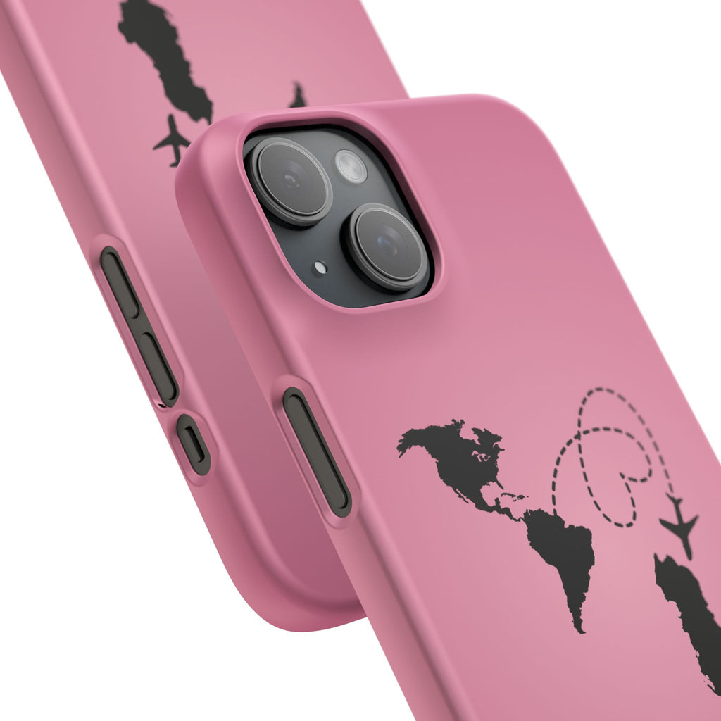 America to Albania Pink Snap Phone Case