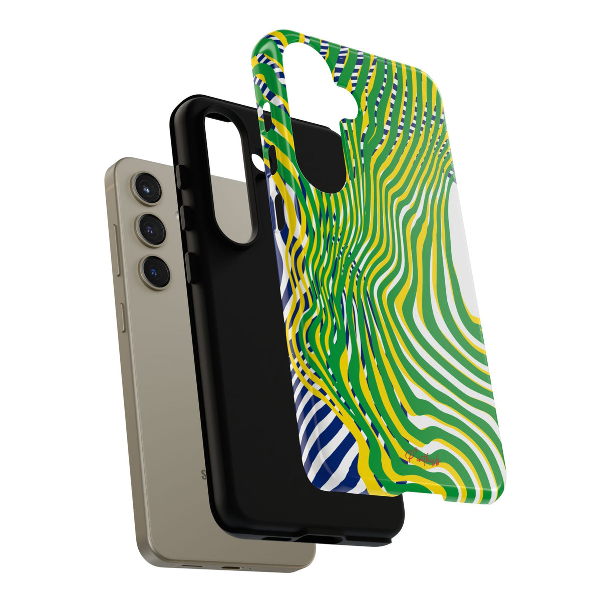 Abstract Green Wave Phone Case