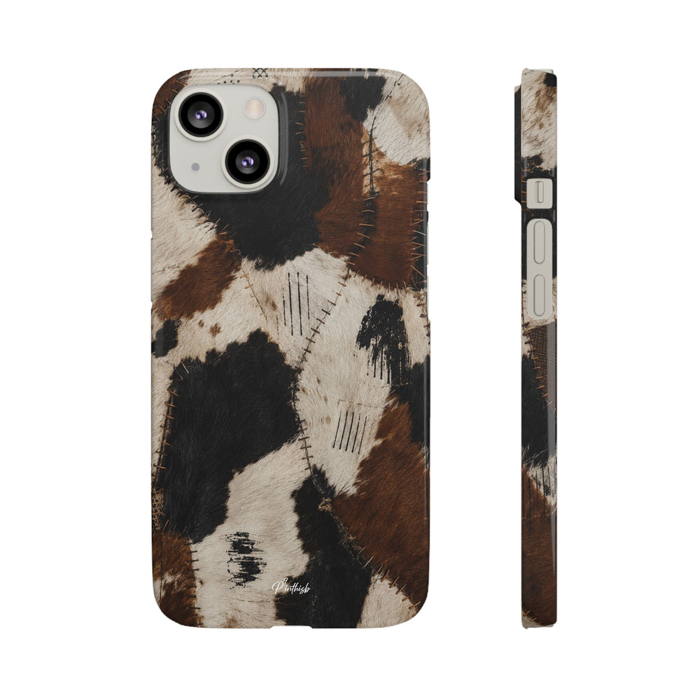 Brown & Black Animal Print Snap Case