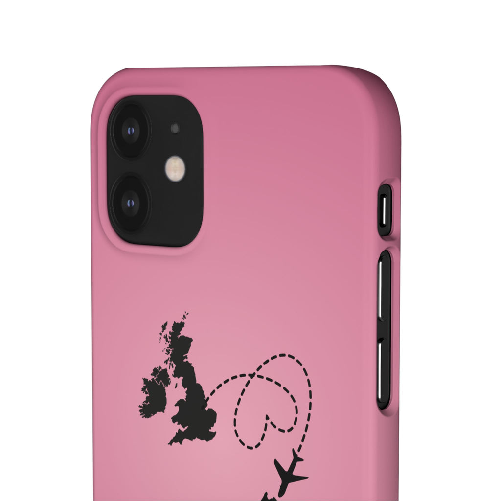 UK to Albania Pink Snap Phone Case