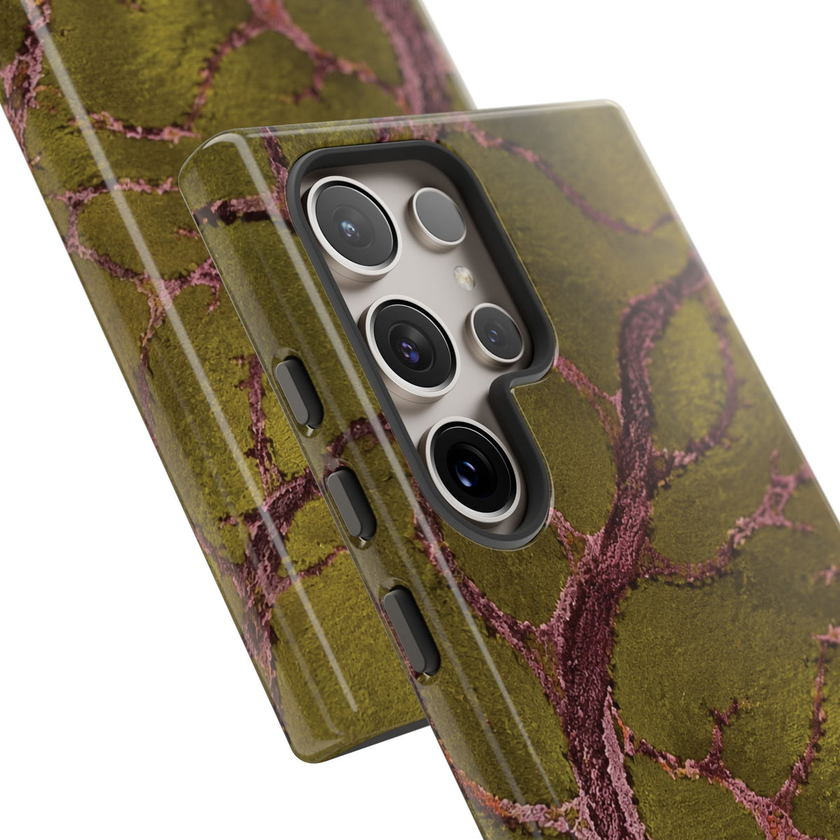 Olive & Rose Gold Tree Pattern Phone Case