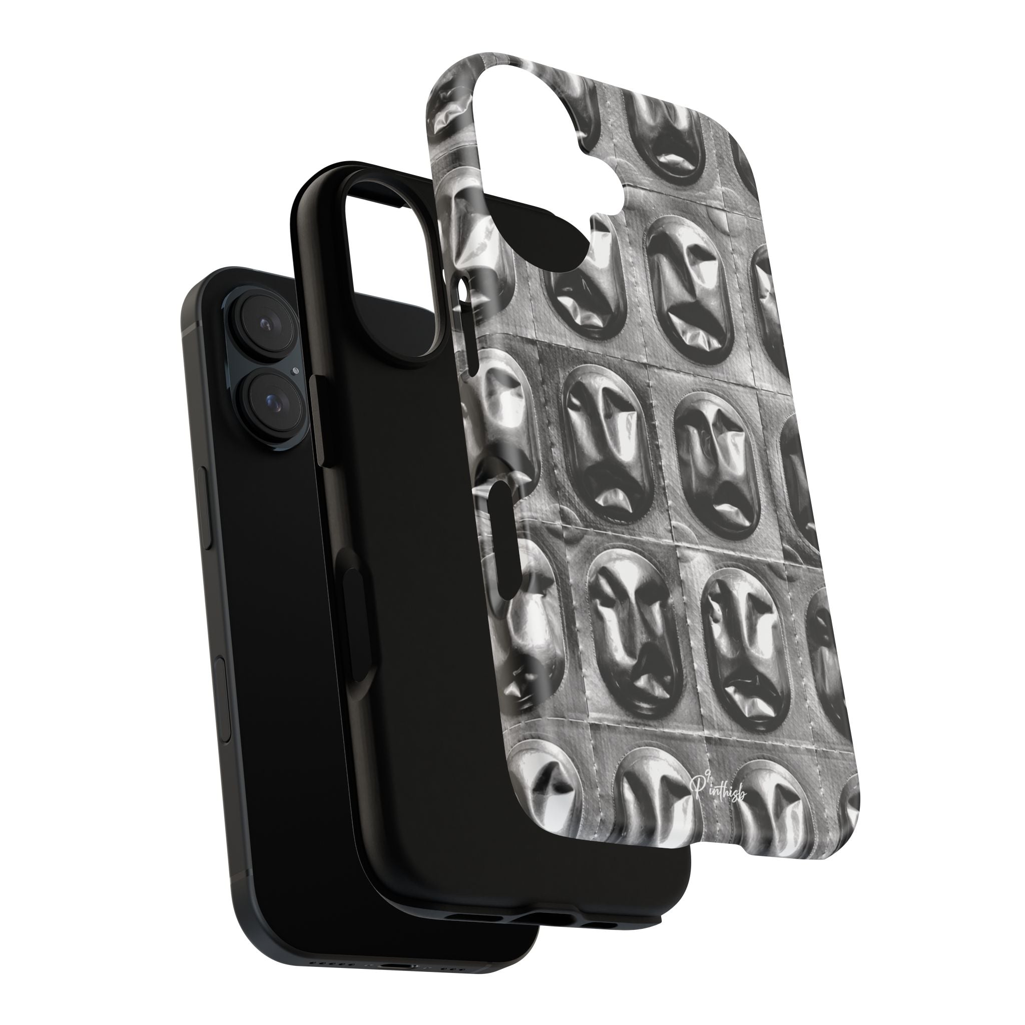 Metallic Mask Grid Tough Case