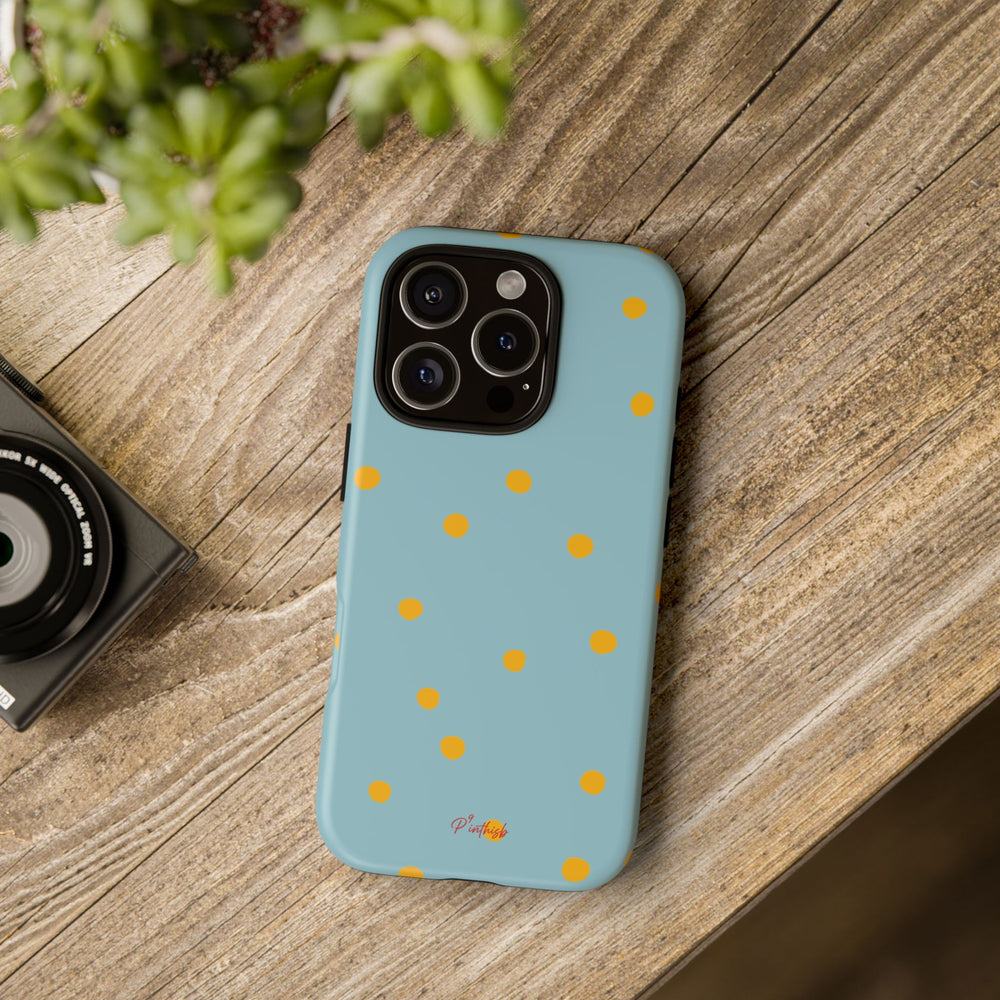 Blue & Yellow Polka Dot Tough Phone Case