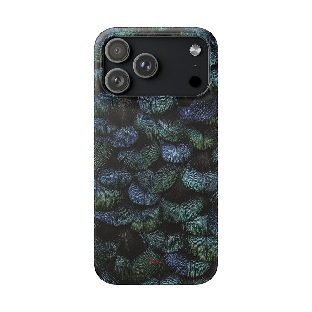 Iridescent Feather Snap Case