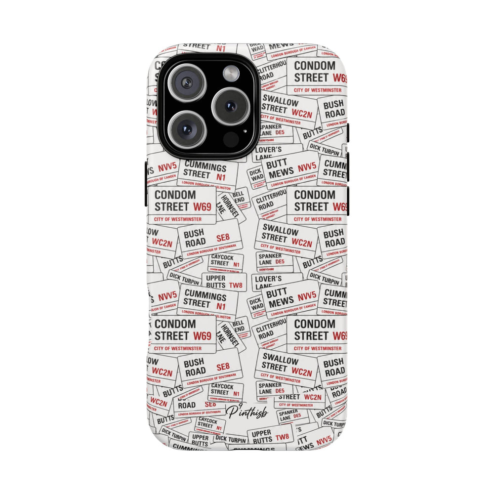 Cheeky London Street Signs Phone Case
